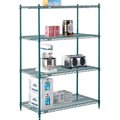 Nexel 5 Tier Wire Shelving Starter Unit, 36W x 24D x 86H, Green Epoxy Finish 24368G5